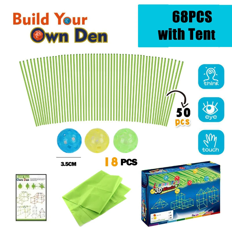 Glow-In-The-Dark Fort Builder Kit